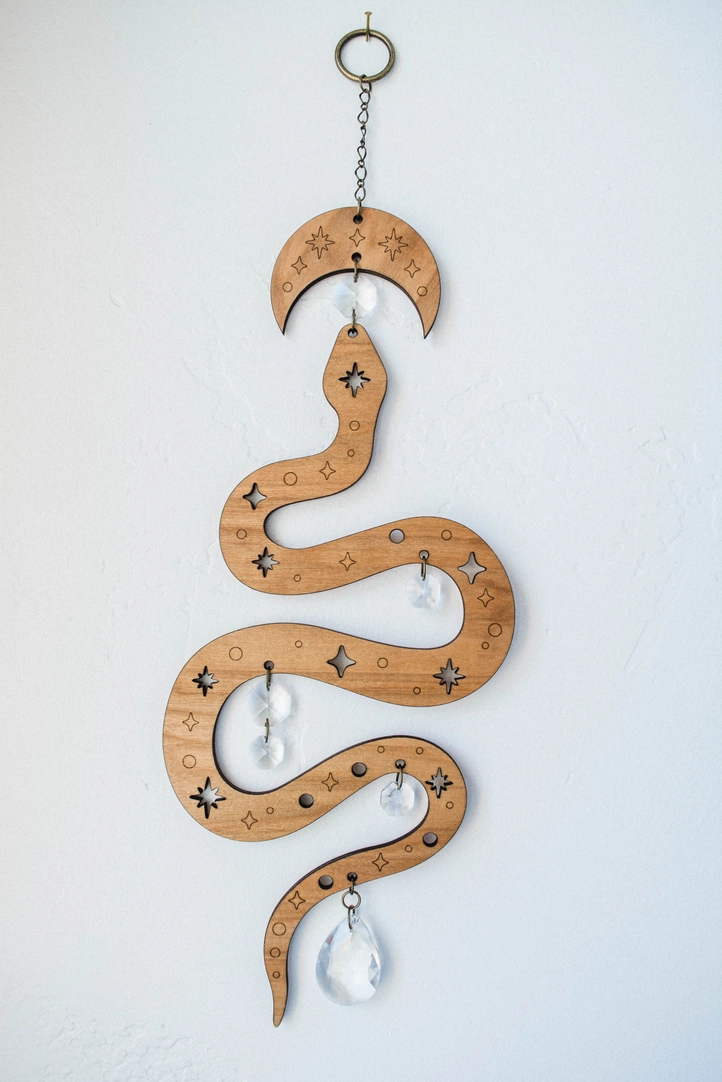 Snake Wooden Suncatcher