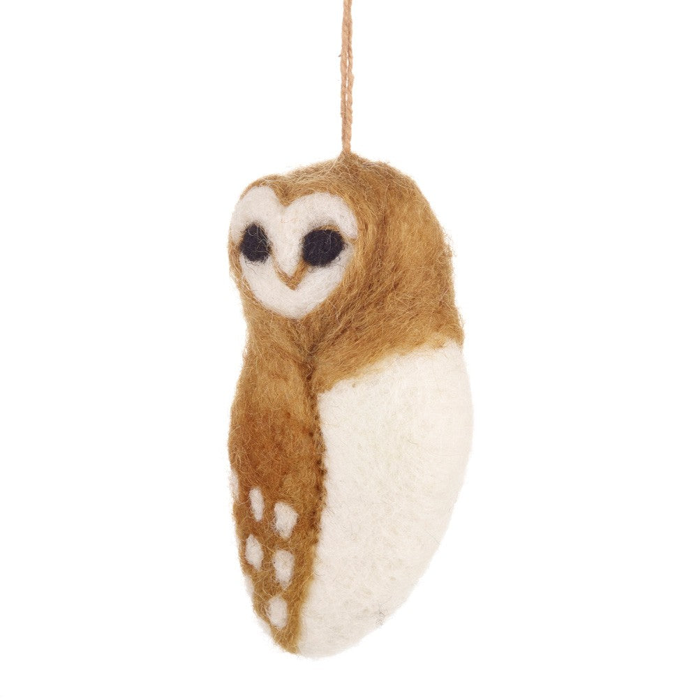 Felted Tyto Alba Brown Owl