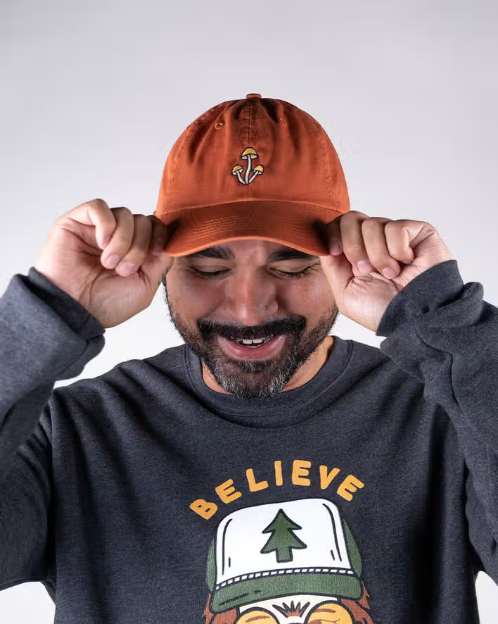 Shroom Baseball Hat - Burnt Orange