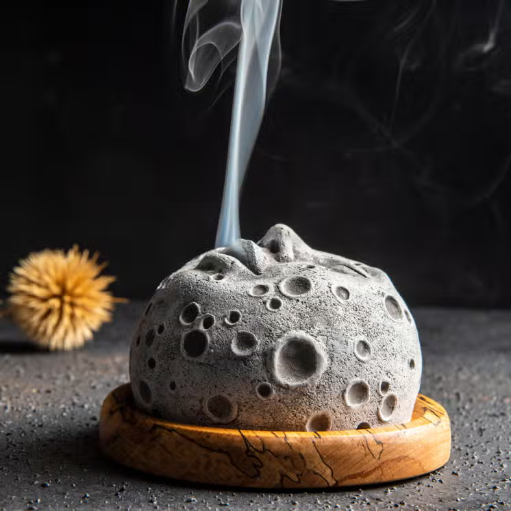 Moon Face Backflow Incense Burner