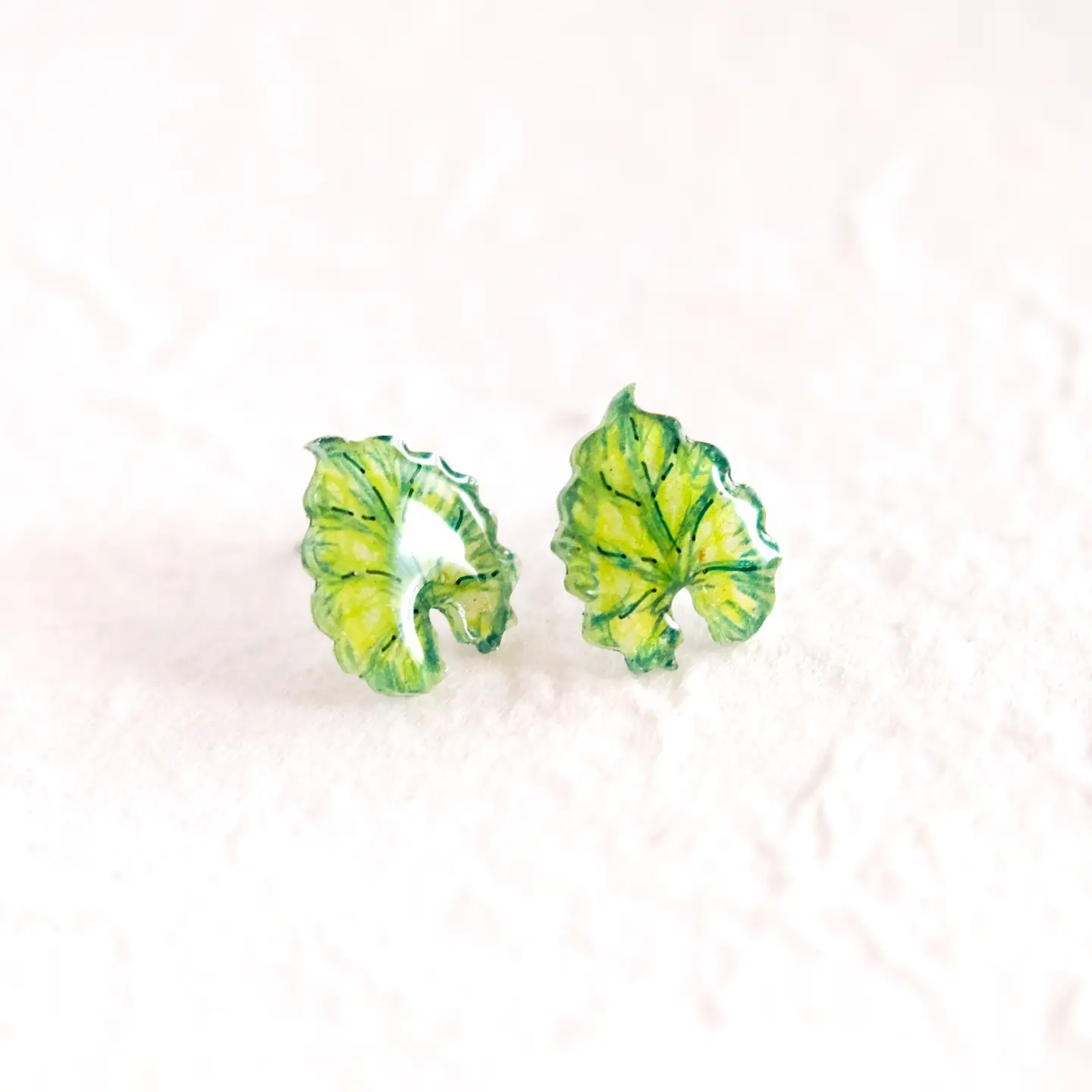 Philodendron Leaf Stud Earrings