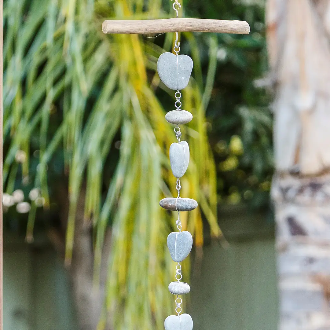 Recycled Glass Garland Heart 36"