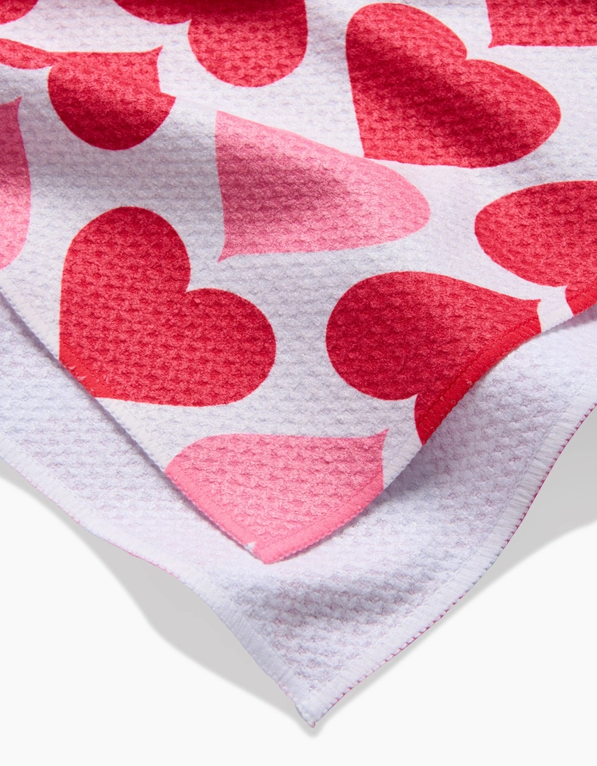 Geometry Tea Towel: Blushing Hearts