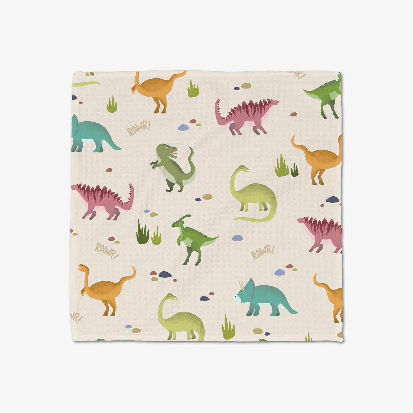 Geometry Luxe Washcloth Set: Dancing Dinos