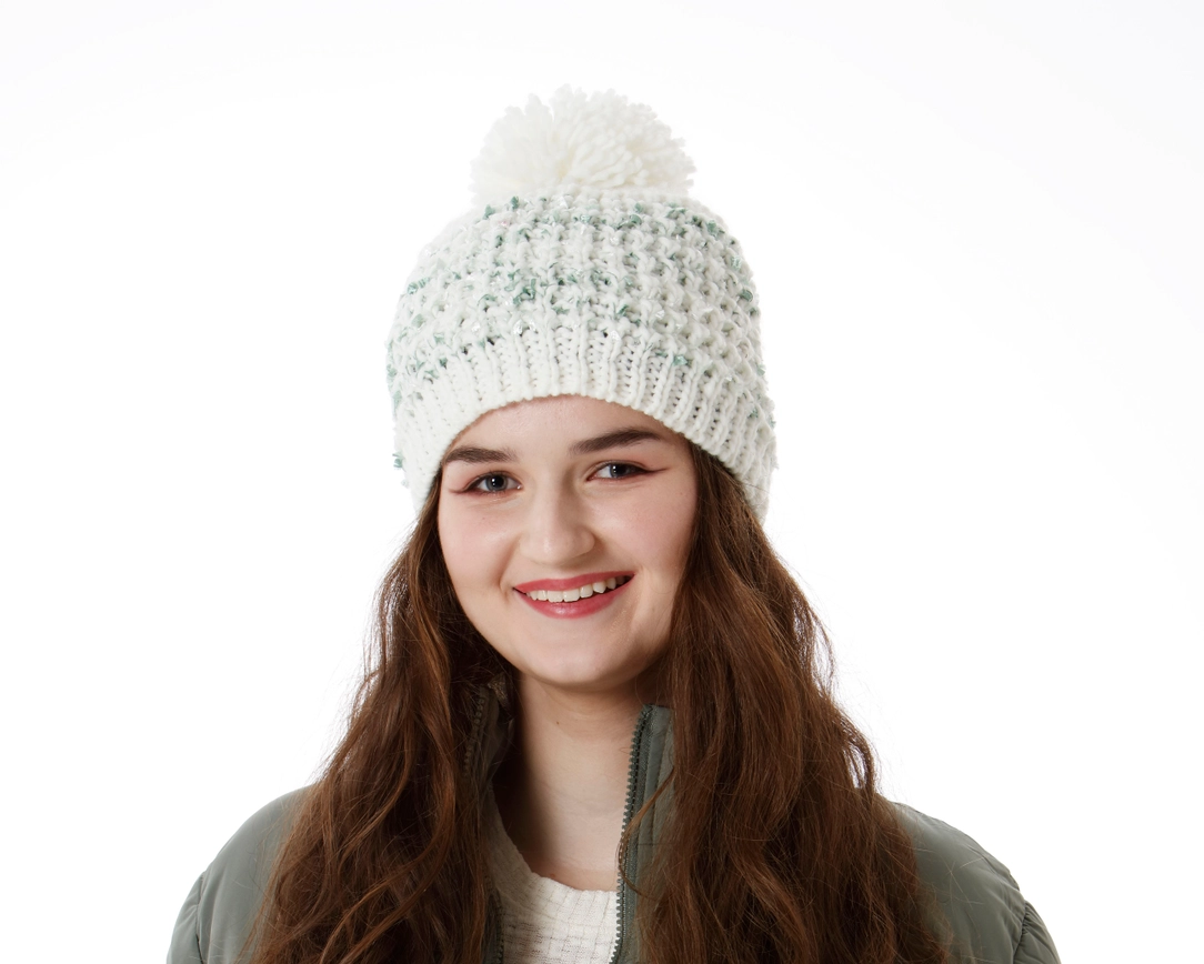 Ella Pom Hat White