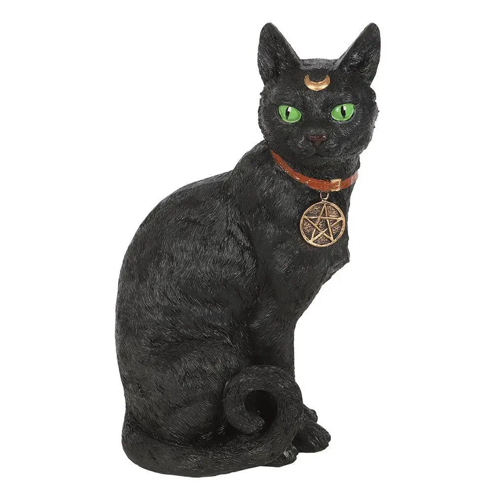 Gothic Sitting Black Cat Figurine