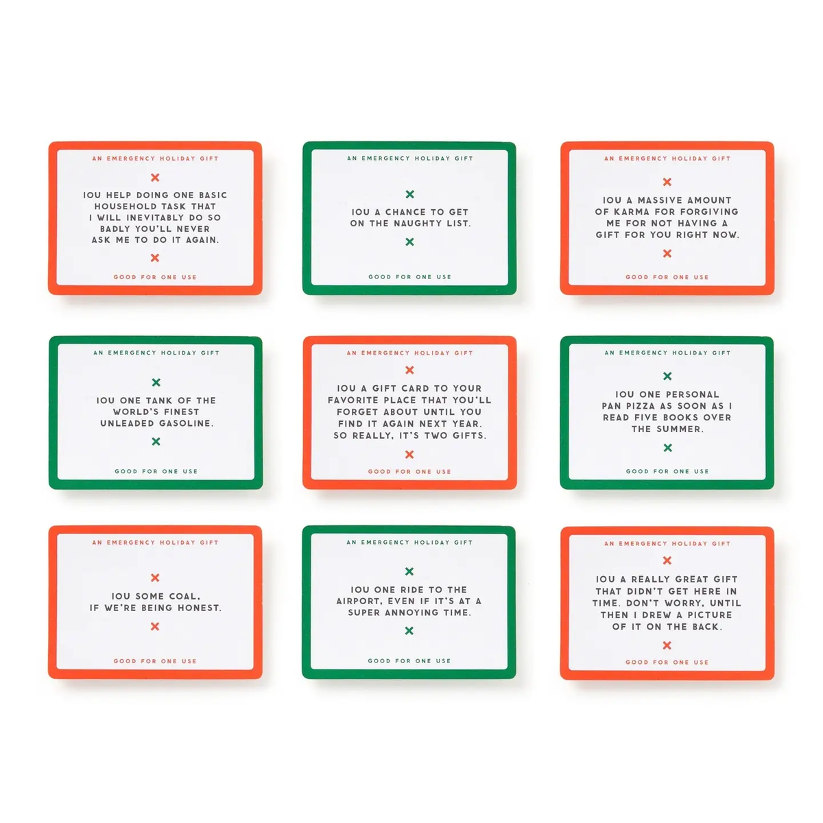 Brass Monkey Emergency Holiday Ious Card Set