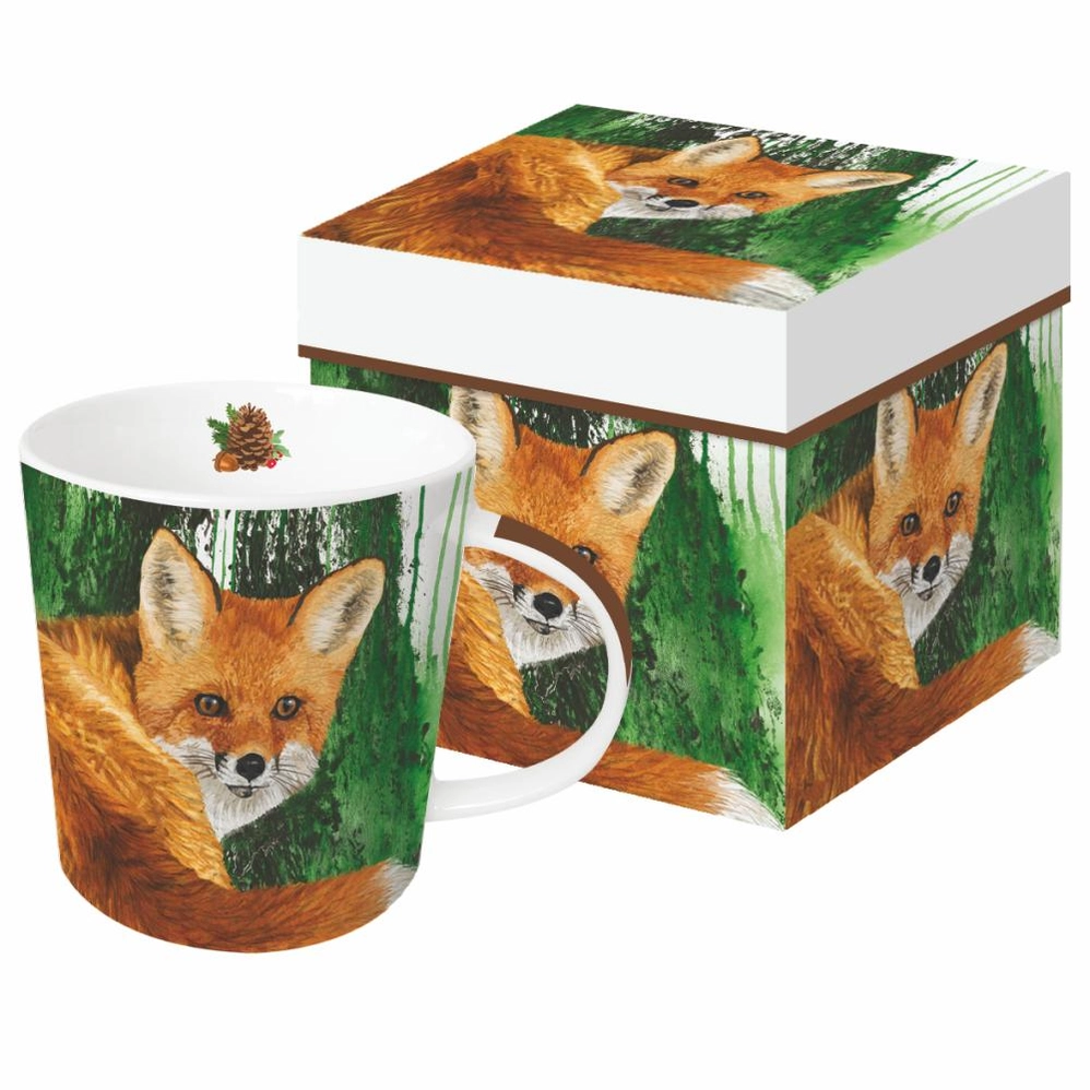 Mug in Box Evergreen Fox