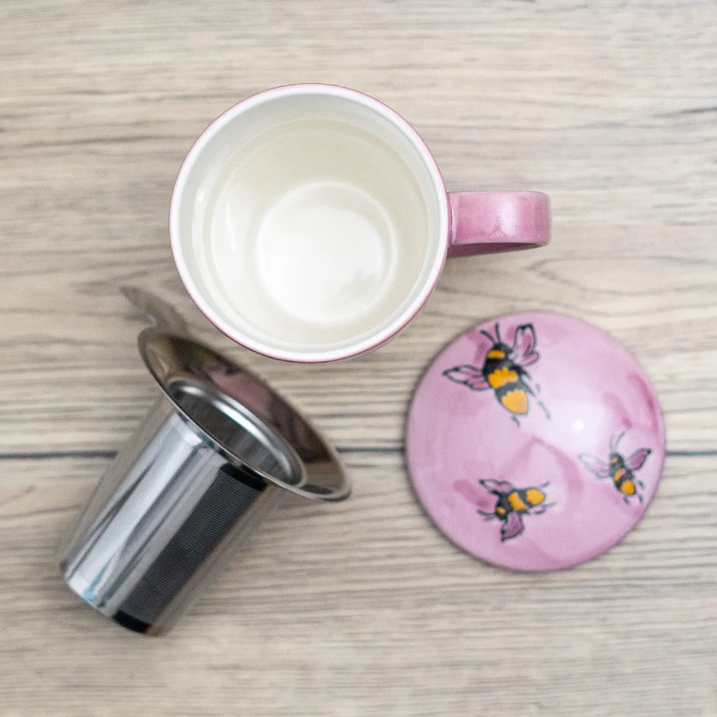 Tea Infuser Mug 15oz Spring Honeybee