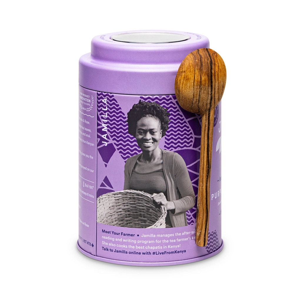 Purple Chocolate Tea in Tin-w/ spoon