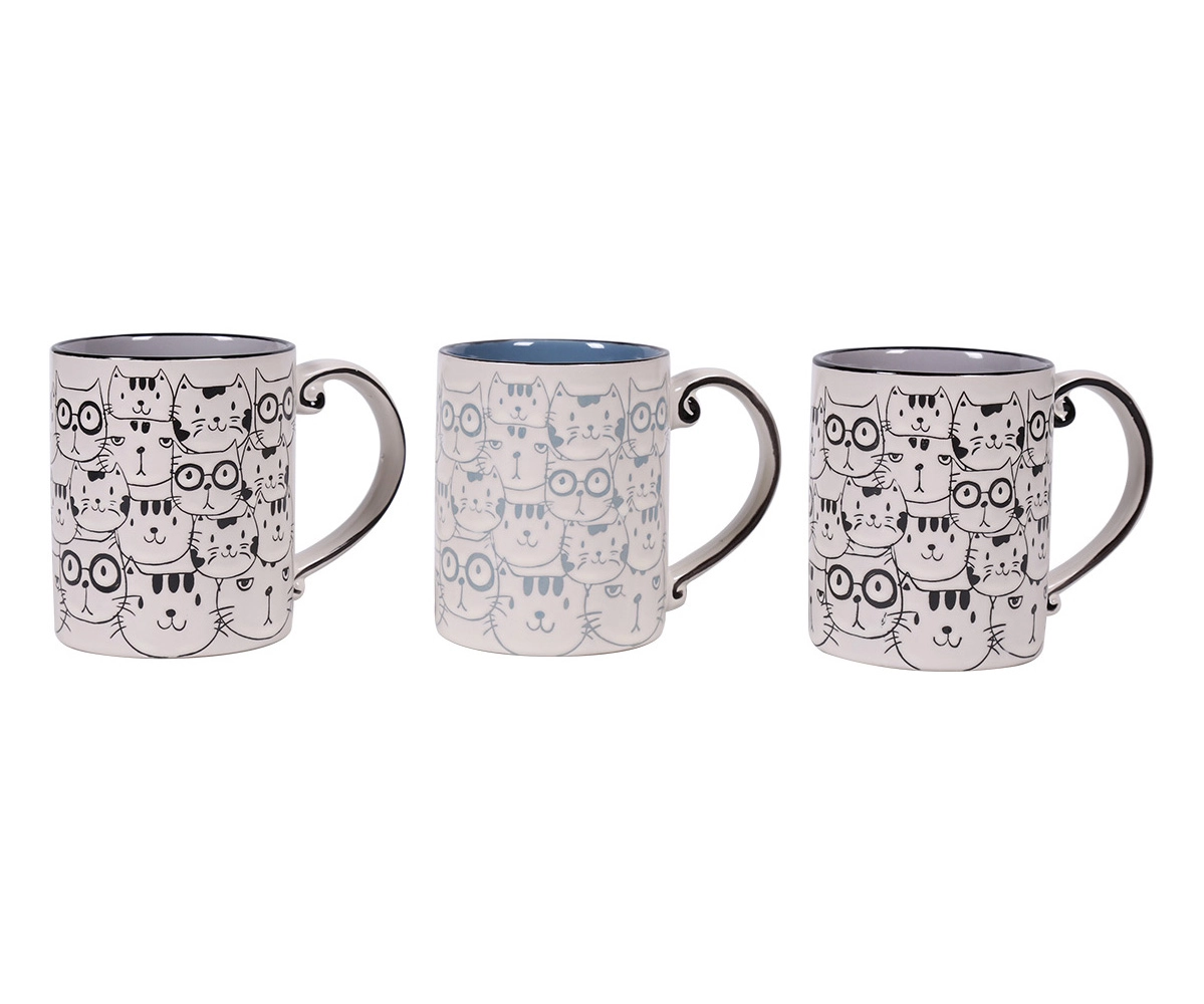 Cat Face Repeat Mug Assorted