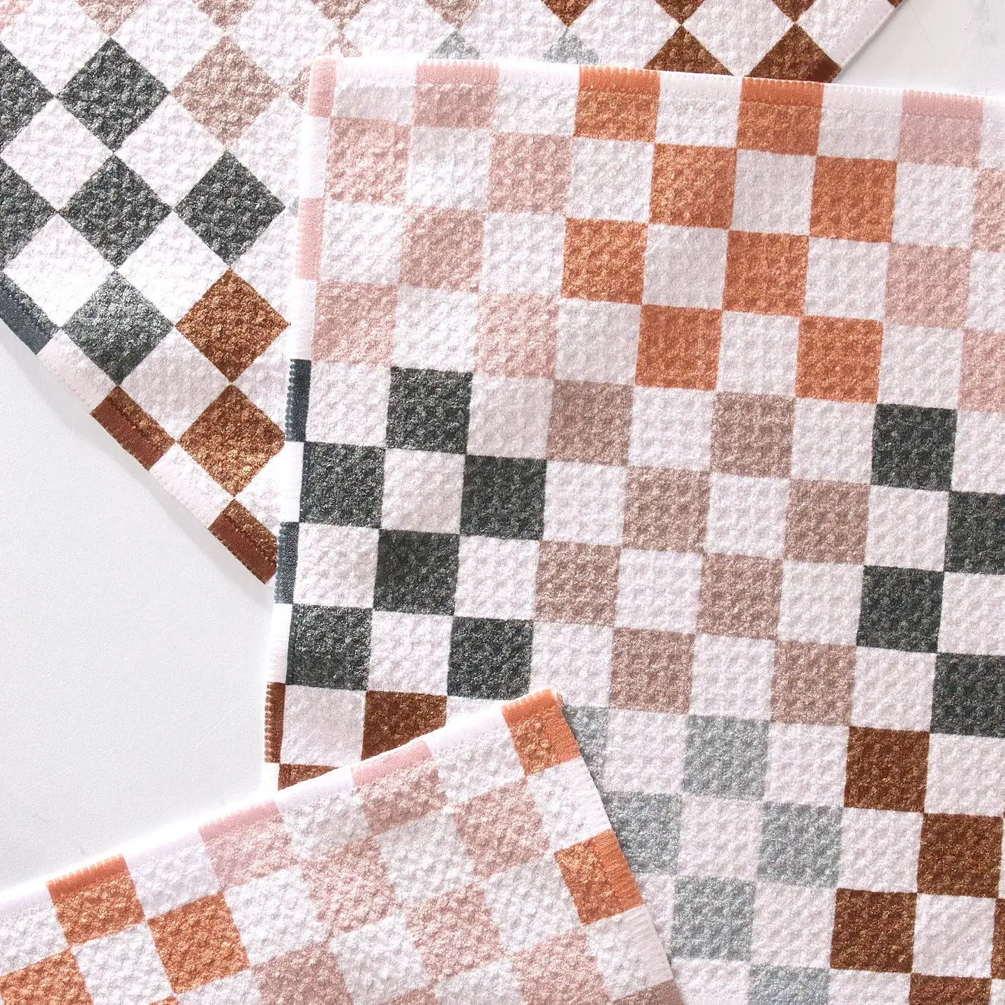 Geometry Dishcloth Pack: Autumn Checkers