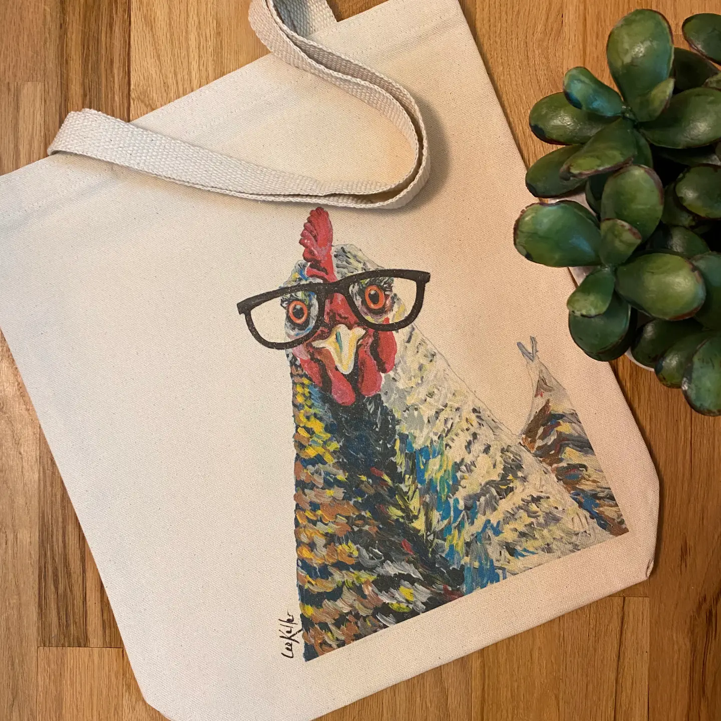 Chicken Cusseted Tote Bag
