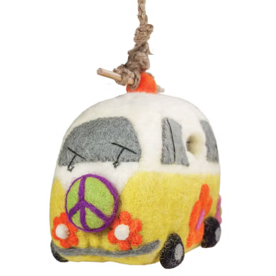 Felted Birdhouse: Magic Bus