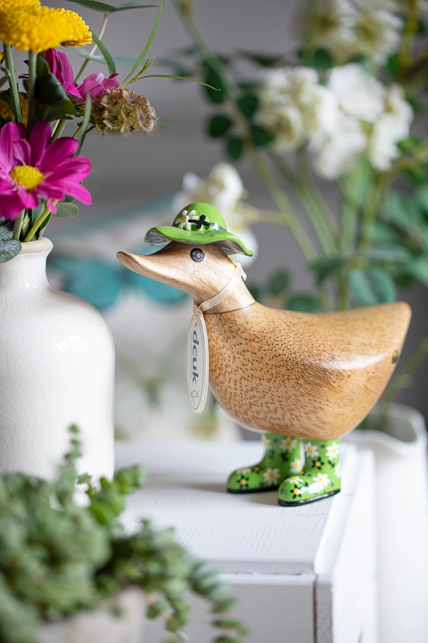Ducky with Floral Boots + Hat
