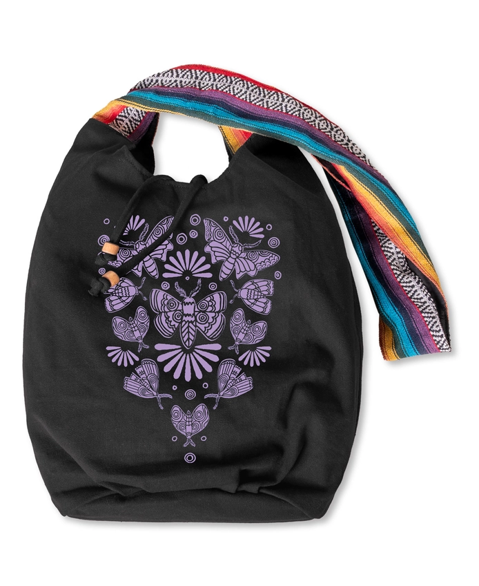 Mega Moth Boho Bag Black