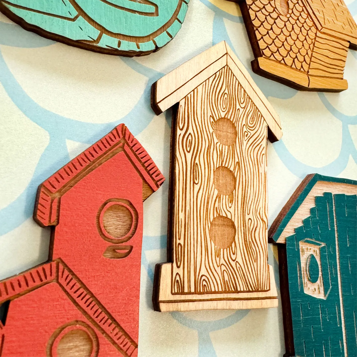 Home Tweet Home Birdhouse Magnet Set