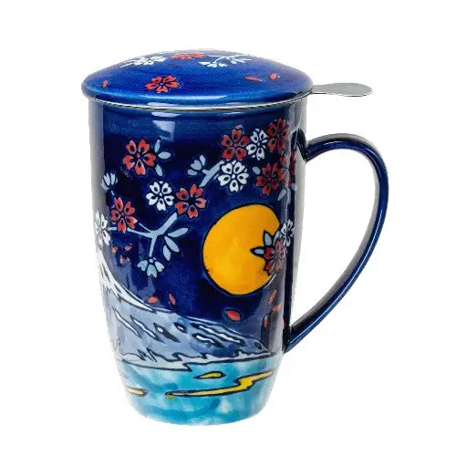 Tea Infuser Mug 15oz Fuji Mountain