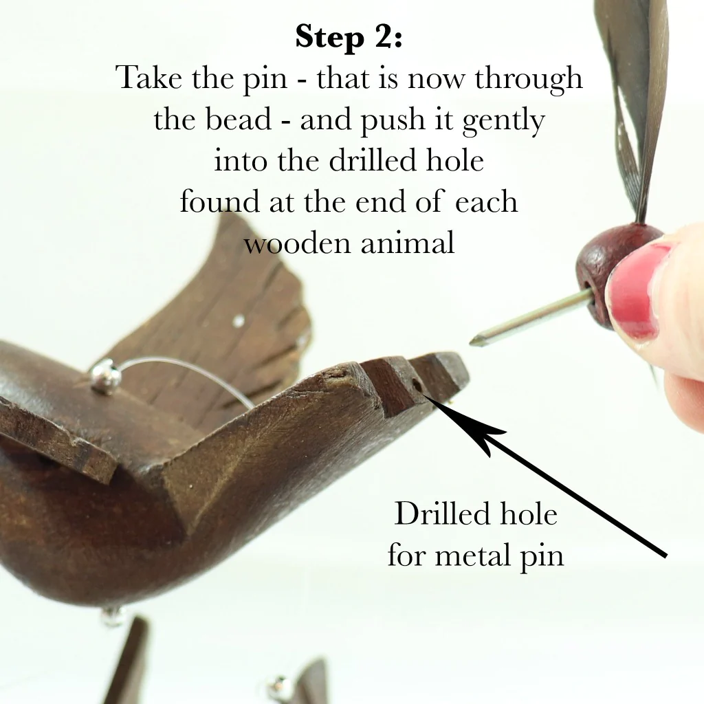 Spinning Wooden Animal Whirly