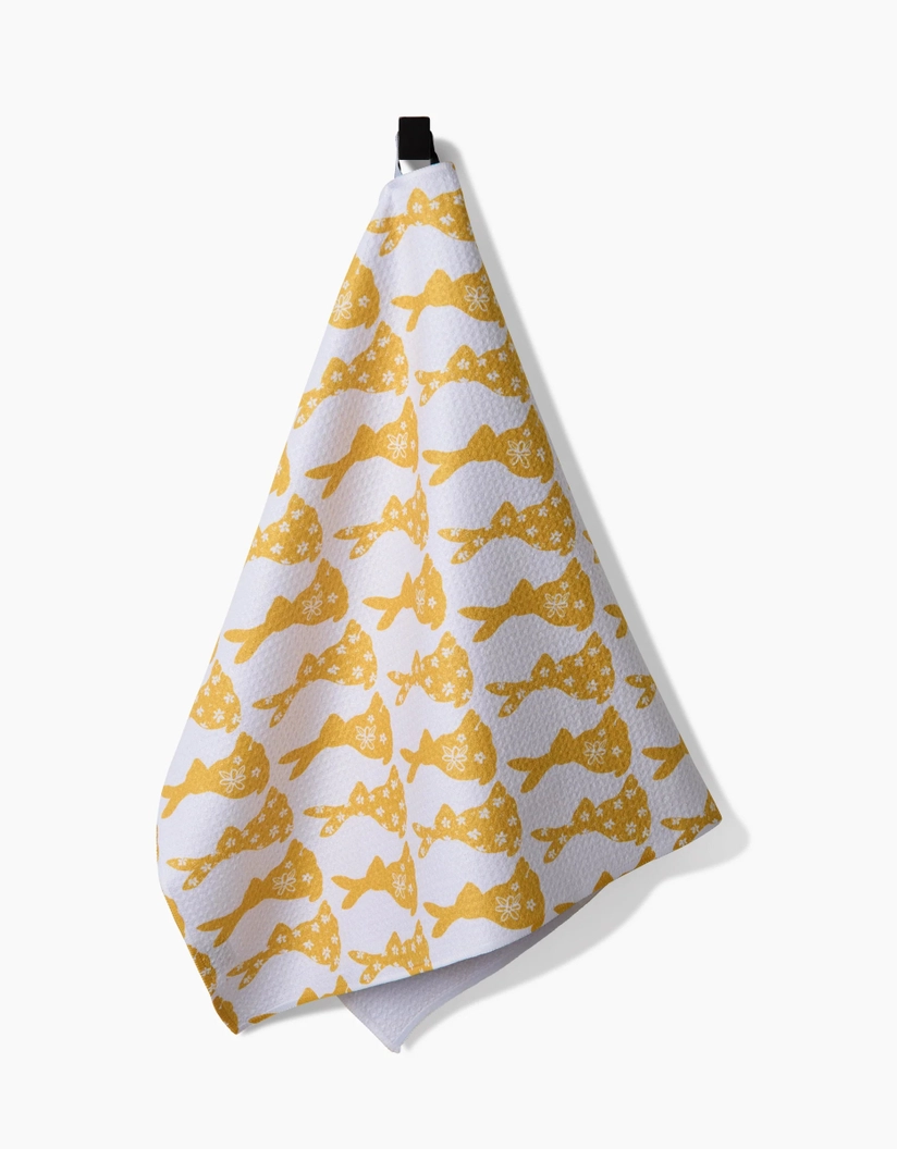 Geometry Tea Towel: Floral Spring Bunny