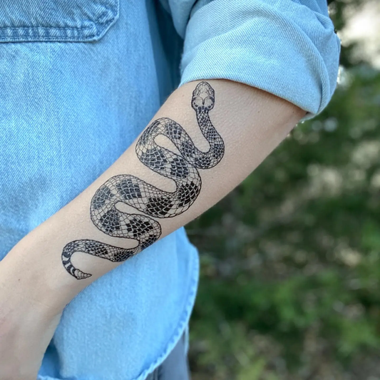 Rattlesnake Temporary Tattoo