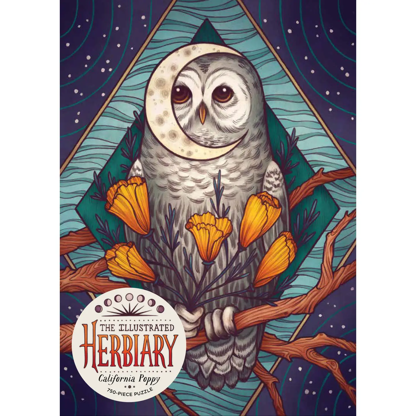 Illustrated Herbiary California Poppy Owl Puzzle