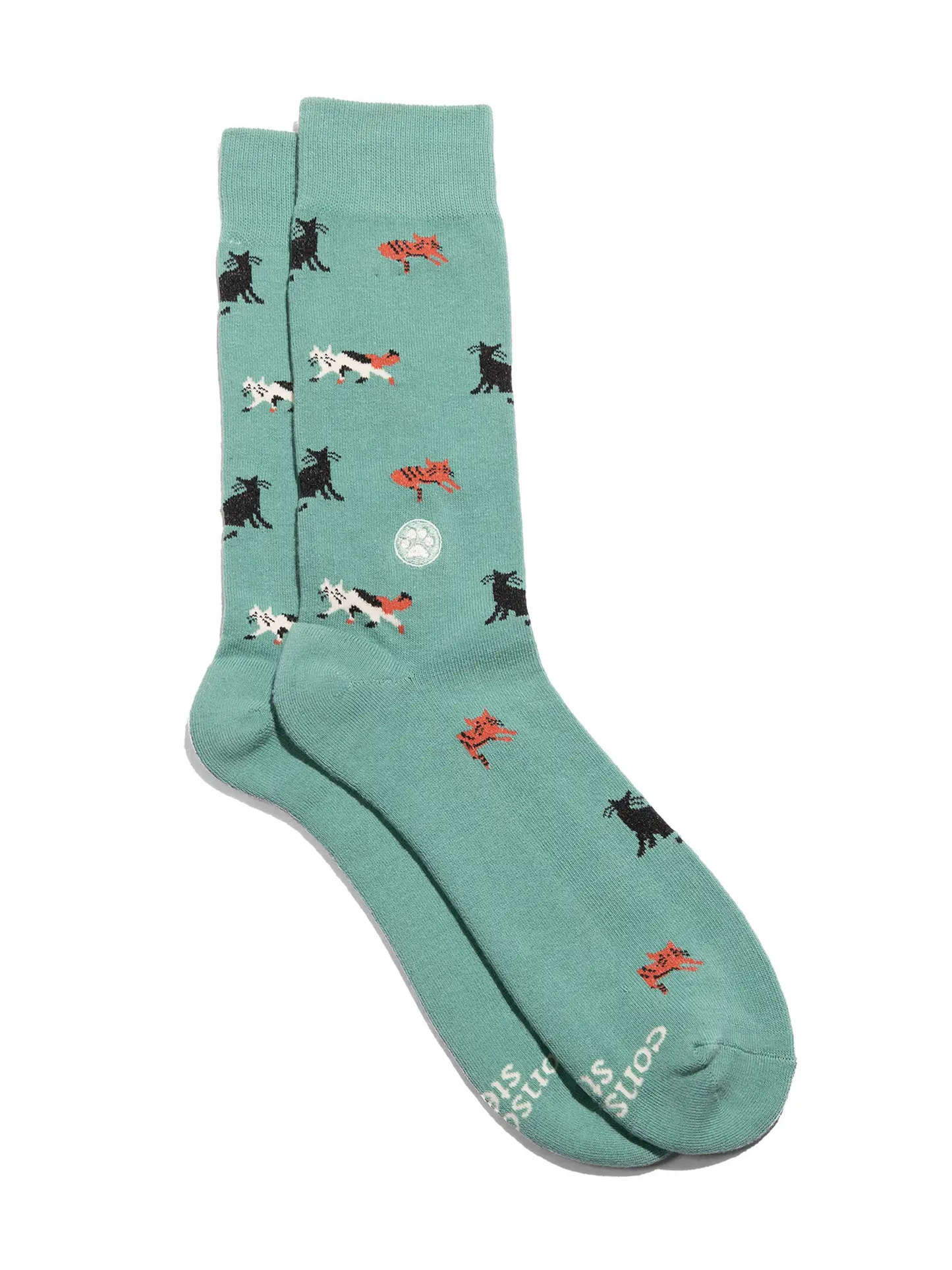 Socks Support Cats - Teal