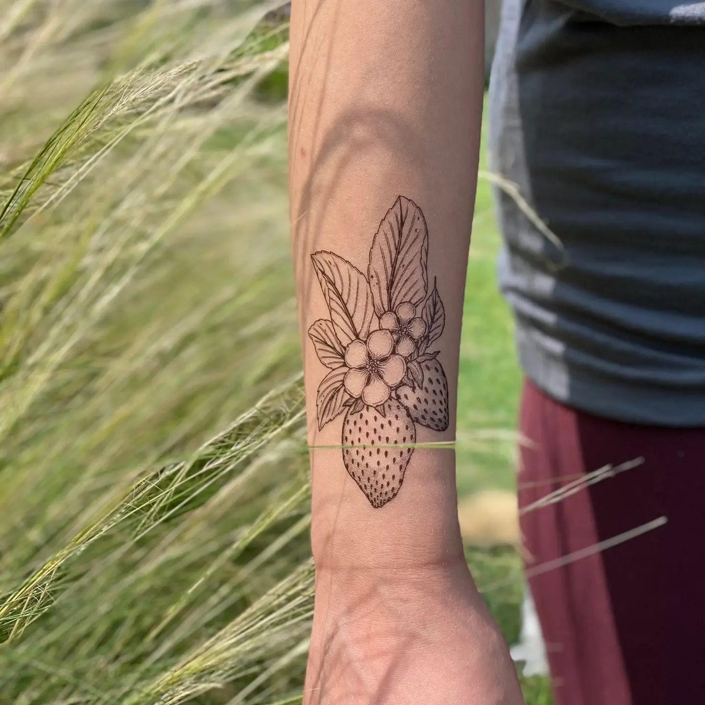 Strawberry Temporary Tattoo