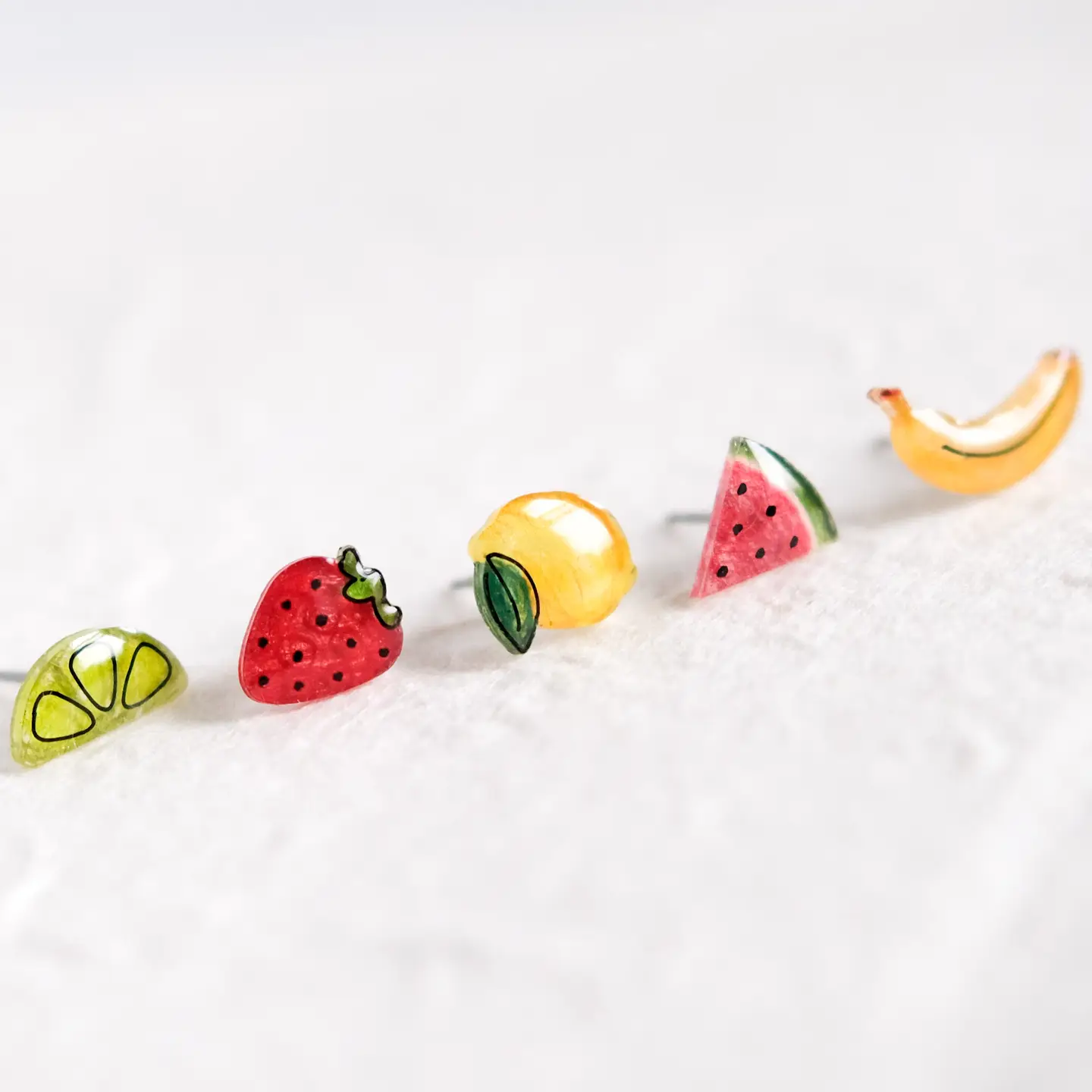 Mini Fruit Stud Earrings Mix + Match Set