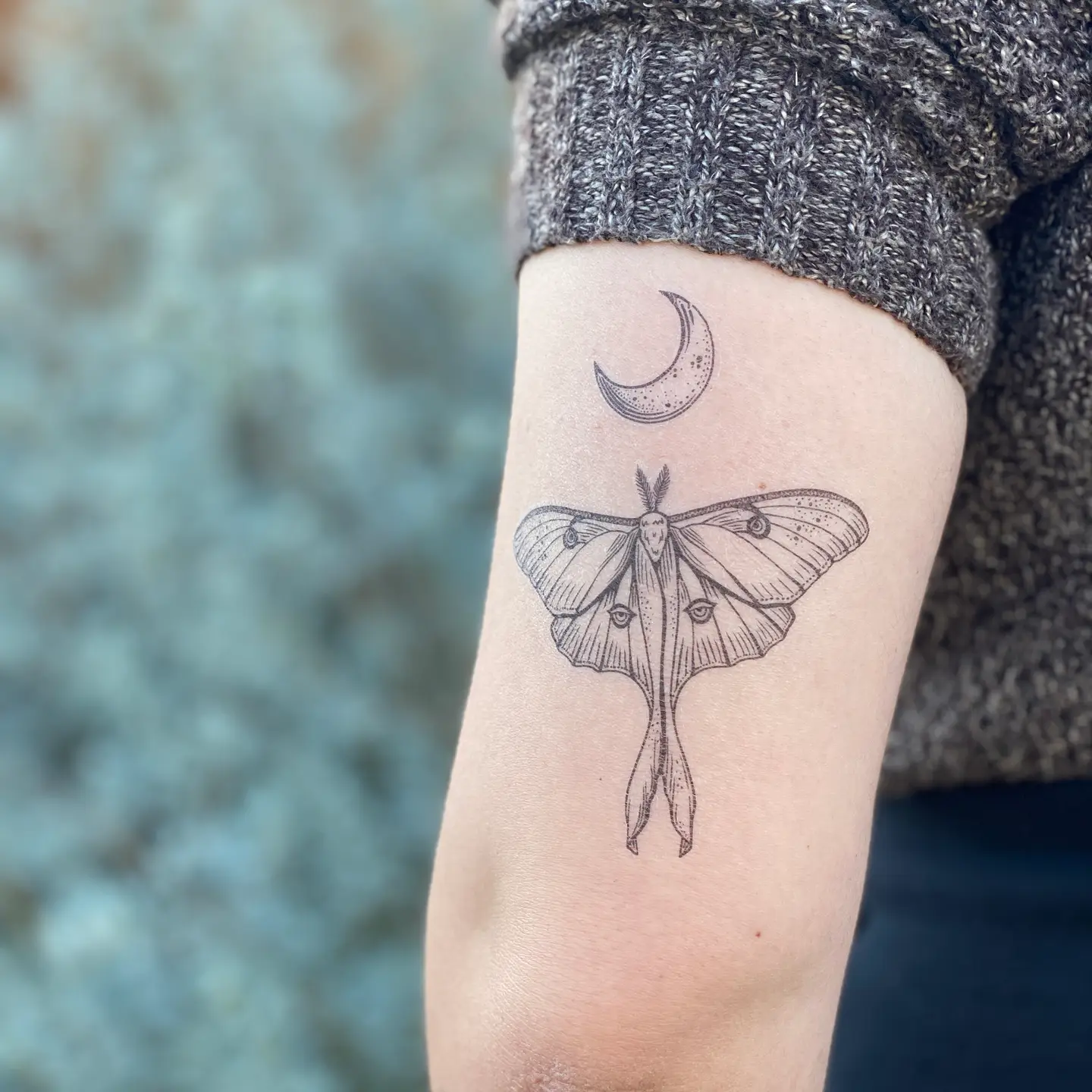 Luna Moth Temporary Tattoo