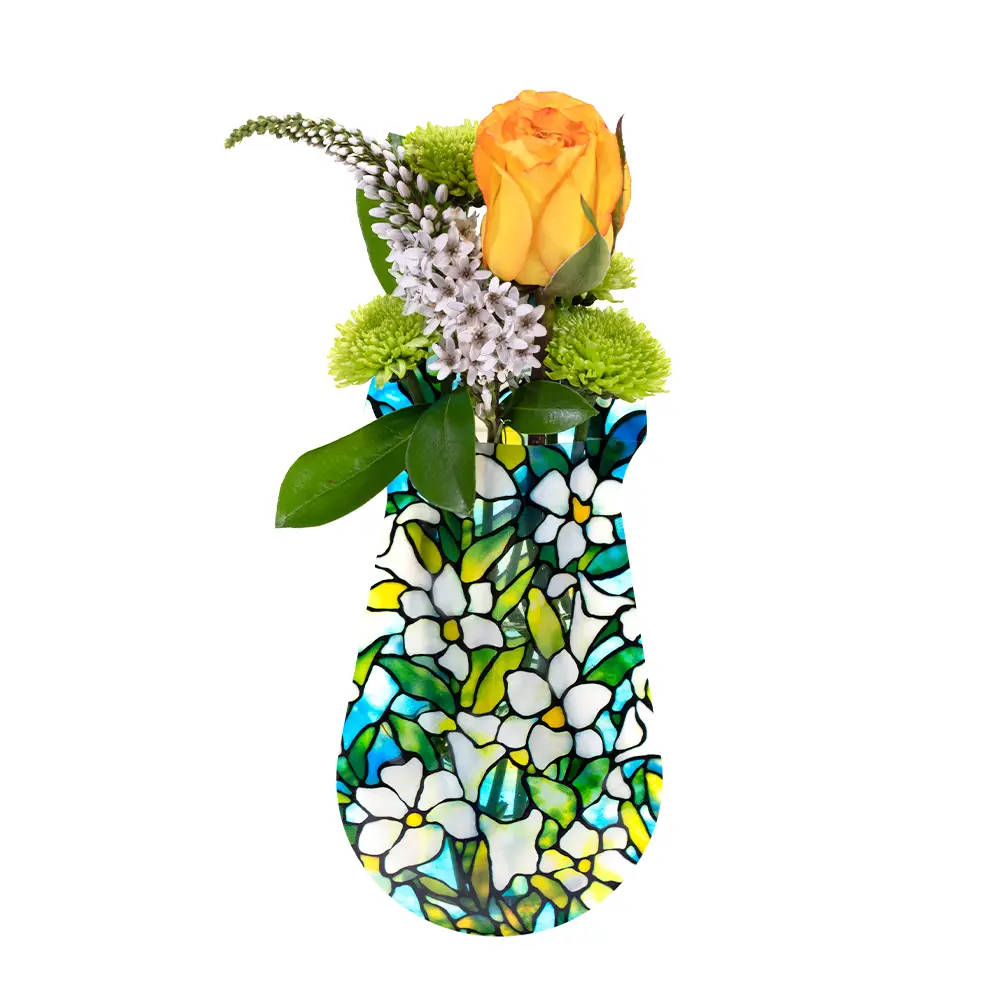 Suction Cup Window Vase Field of Lilies