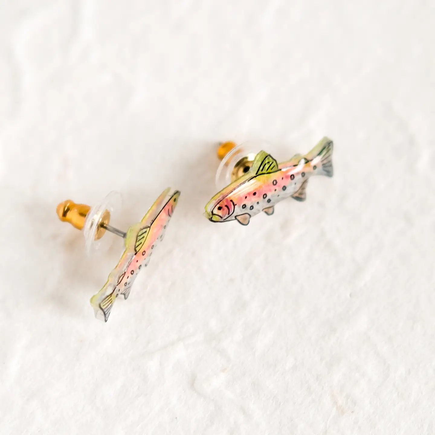 Rainbow Trout Stud Earrings