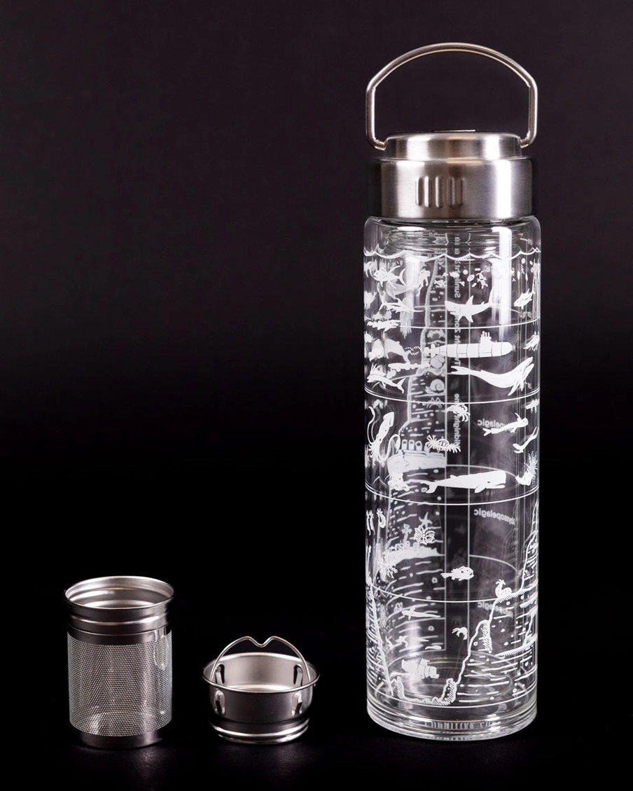 Beneath the Waves Glass Tea Infuser Flask