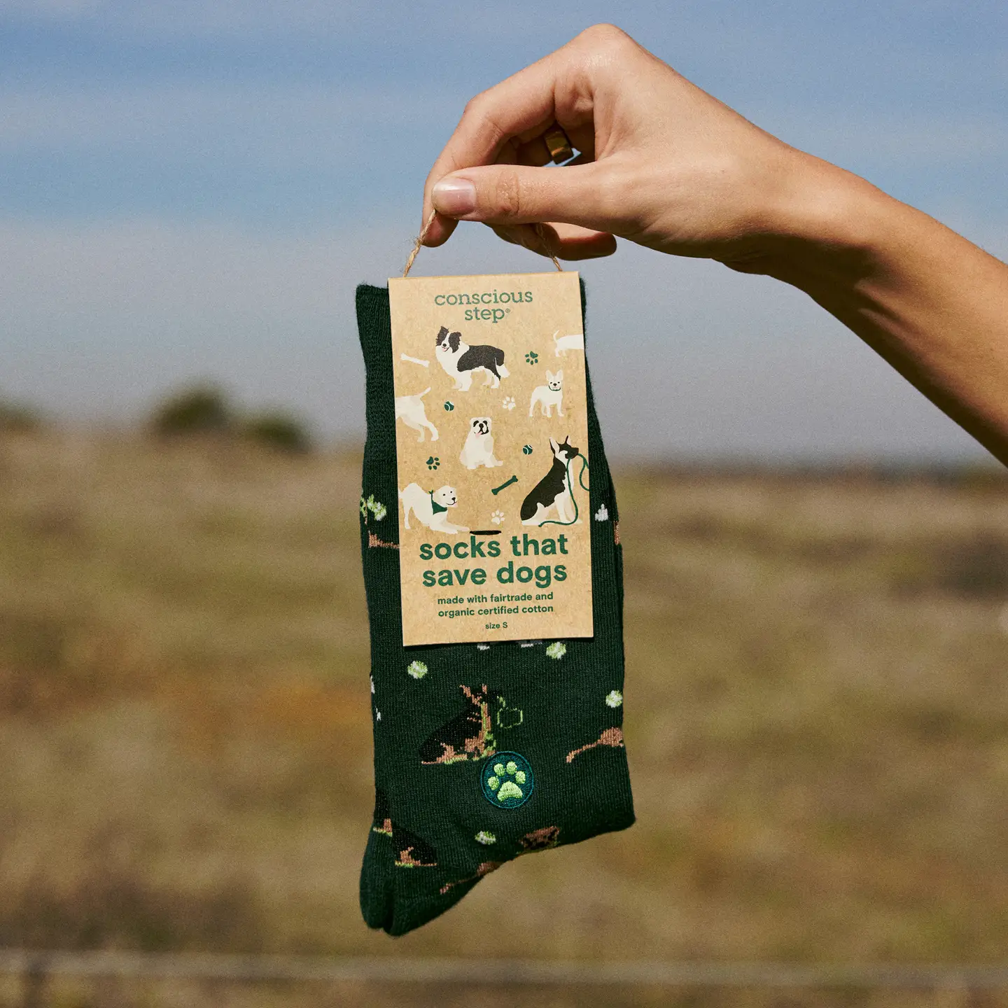 Socks That Save Dogs Go Fetch Green