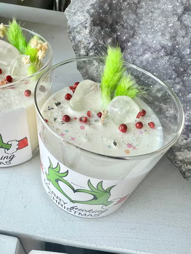 Grinch Holiday Candle