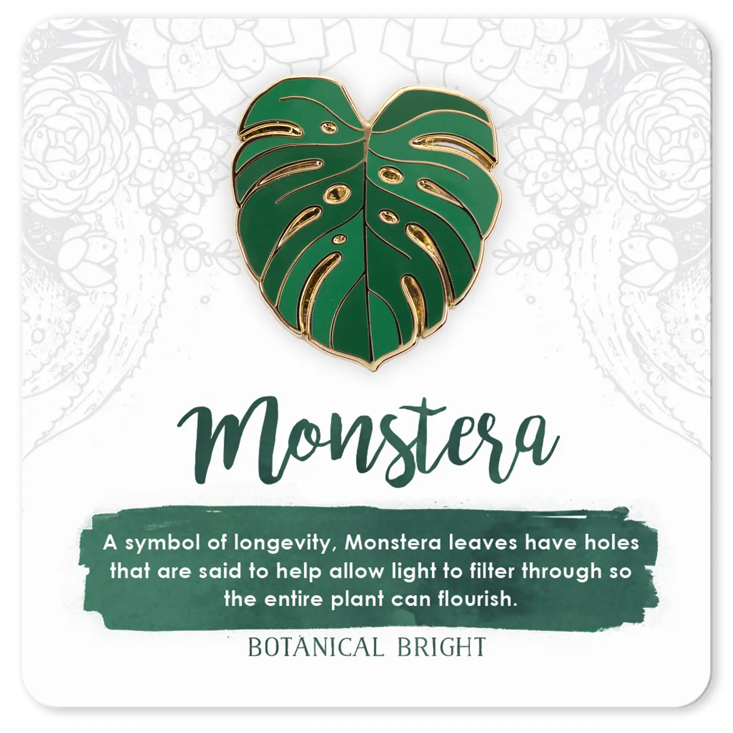 monstera plant symbolism Monstera Enamel Pin – Weeds