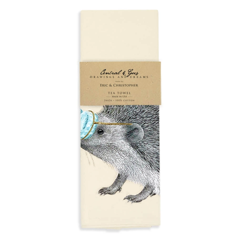 European Hedgehog Tea Towel