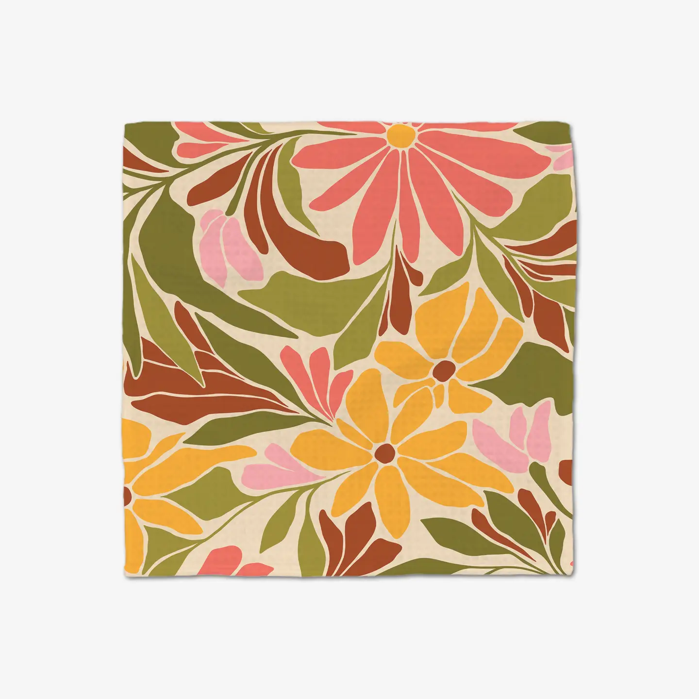 Geometry Luxe Washcloth Set: Blooming Tan