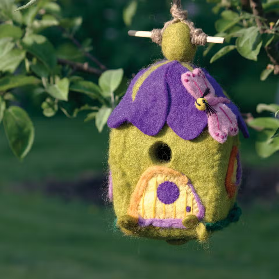 Felted Birdhouse Pixie House