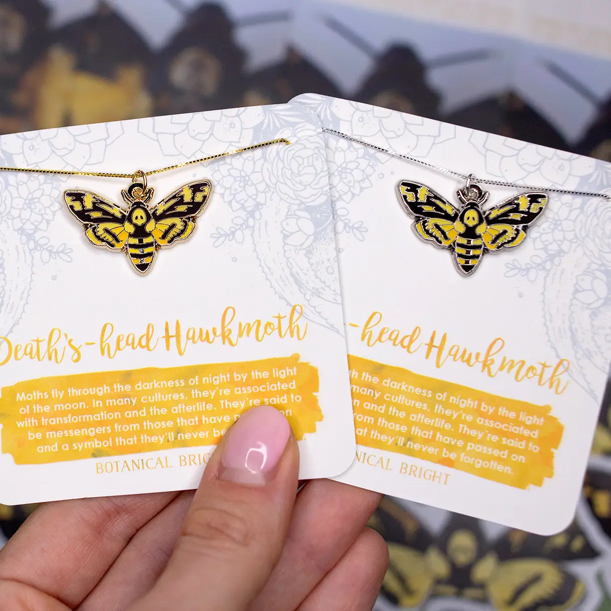 Death's Head Hawkmoth Charm Necklace