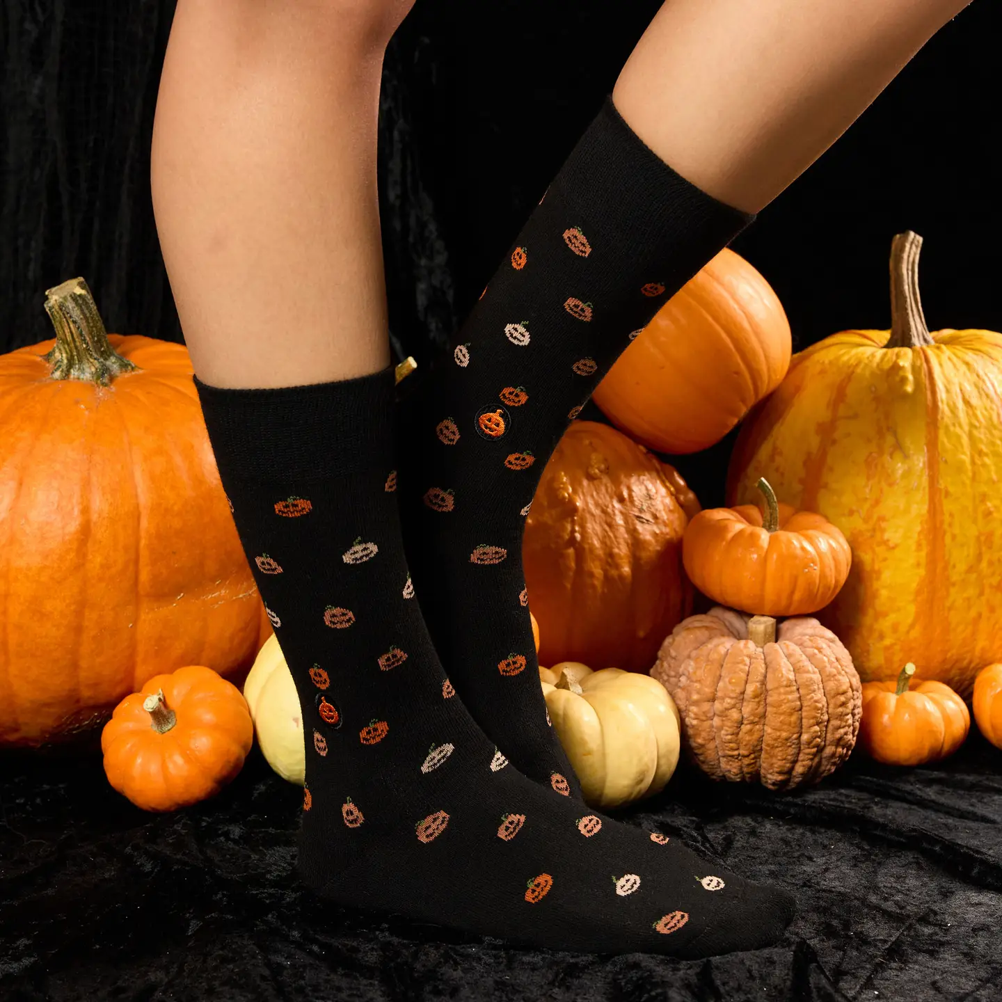 Socks That Support Mental Health Black Jack O Lanterns