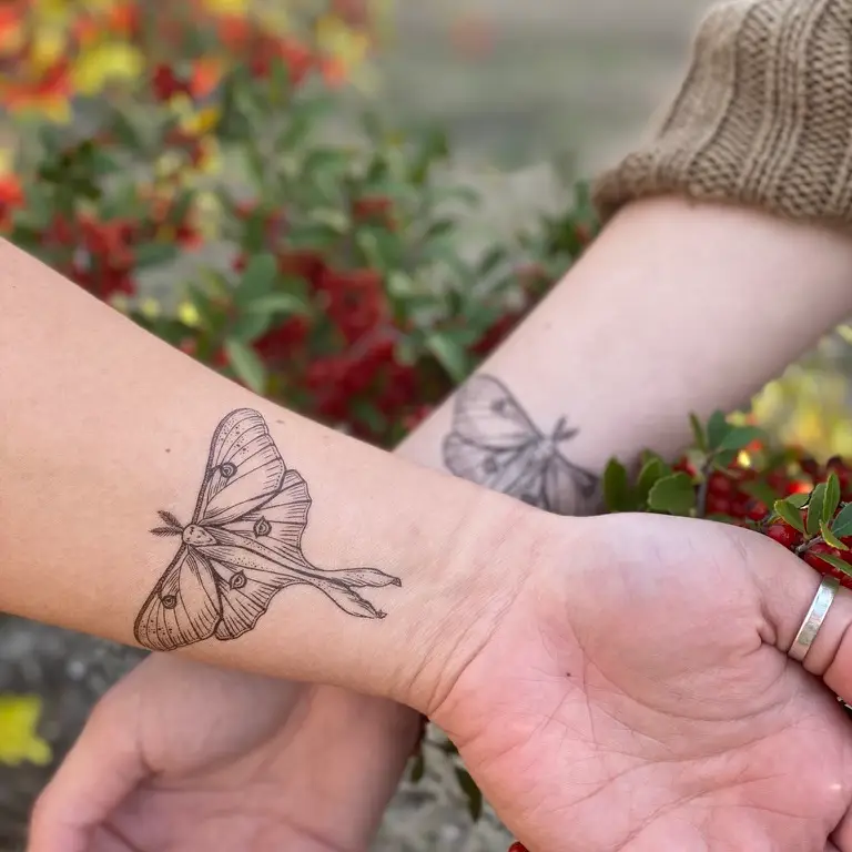 Luna Moth Temporary Tattoo