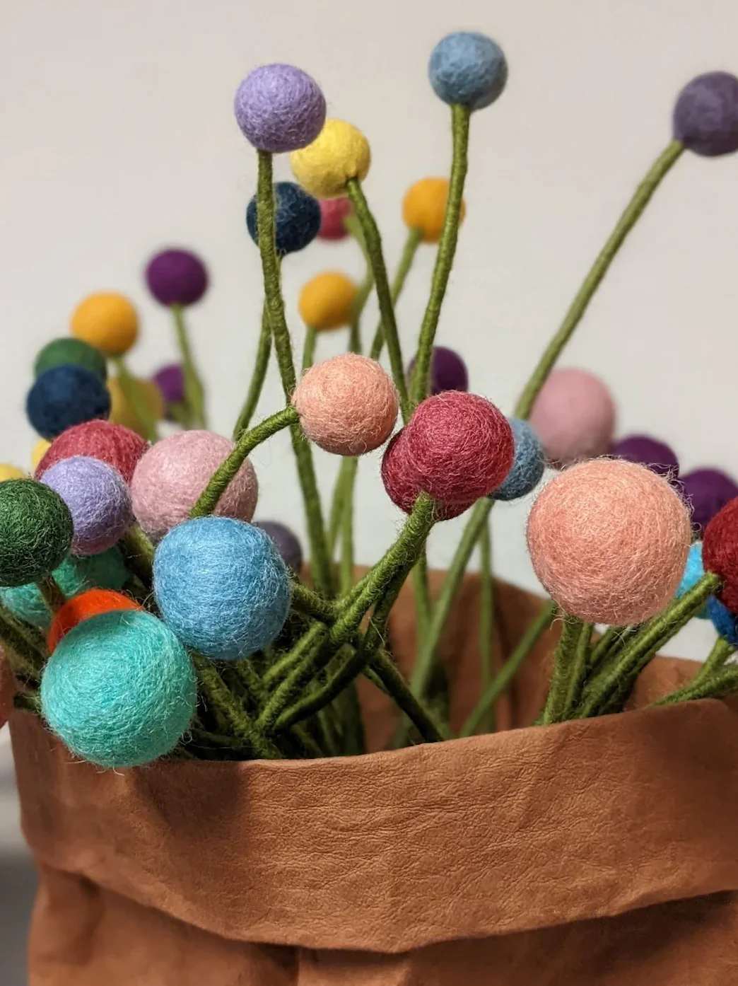 Everlasting Felted Flower Round Big