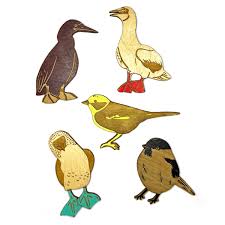 Birds Gone Wild- Tits & Boobies Magnets Set