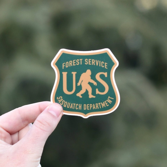 US Forest Sasquatch Dept Bigfoot Sticker
