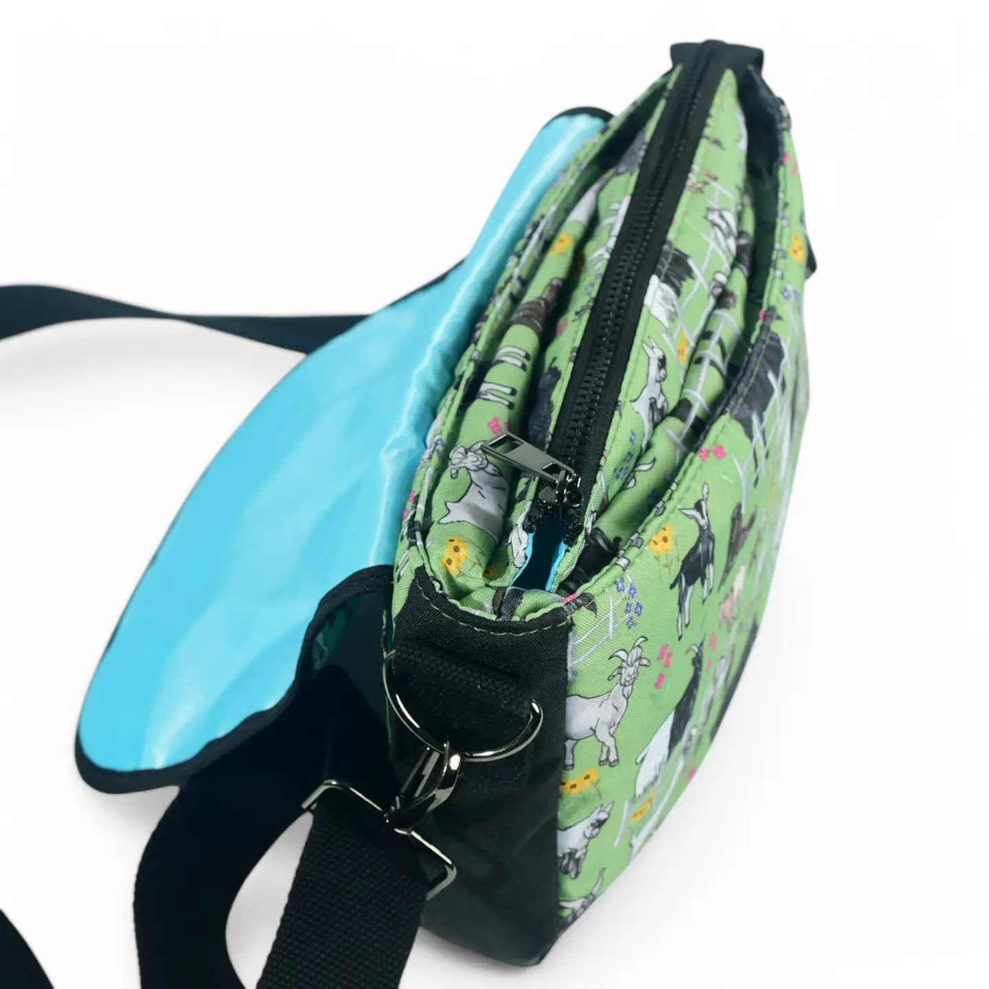 Greener Pastures Goats Stride Crossbody Bag