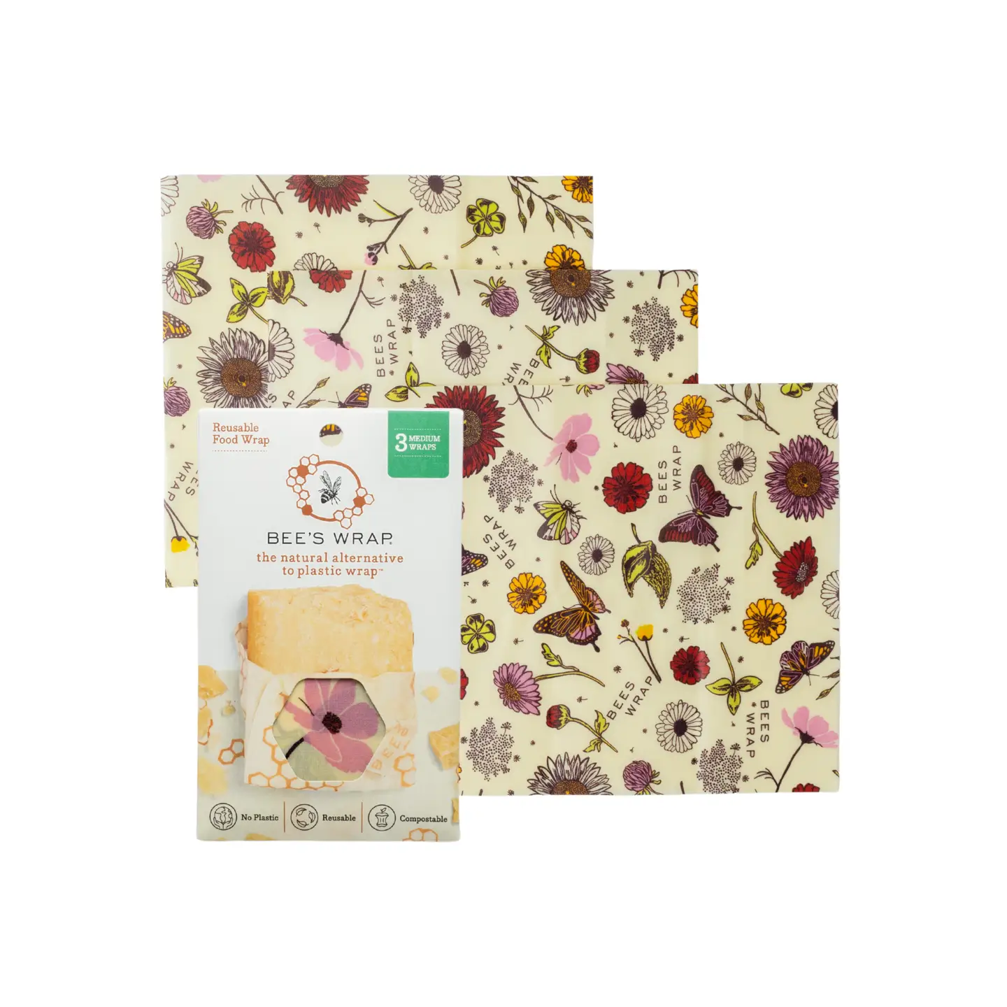 Vegan Wax Wraps Medium 3pk