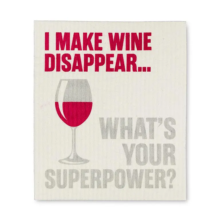 I Make Wine Disappear Swedish Dishcloth