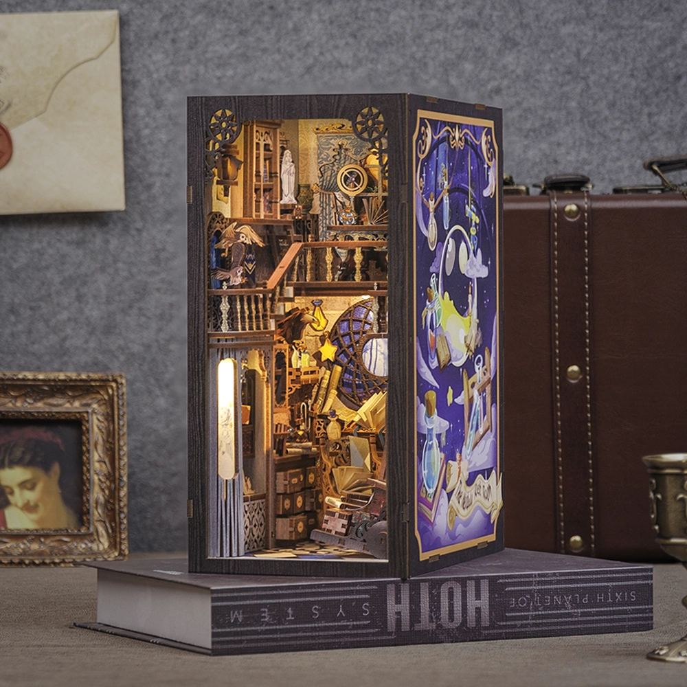 DIY Miniature Book Nook Kit: Nebula Common Room