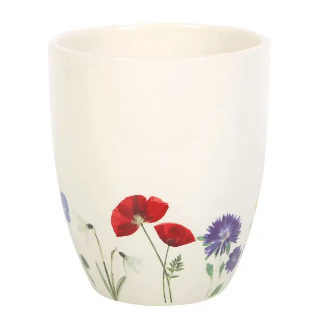 Wildflower Floral Ceramic Pot
